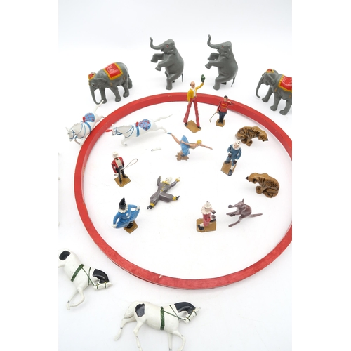 353 - A Britains circus set, with ring