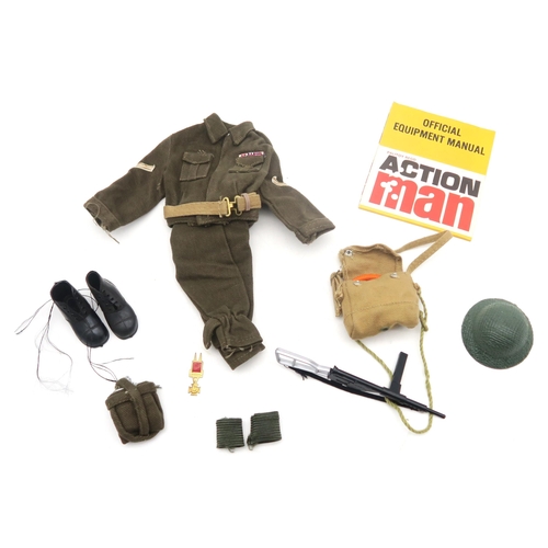 360 - Two vintage Action Man figures by Palitoy under license from Hasbro © 1964, each with dog tag; ... 