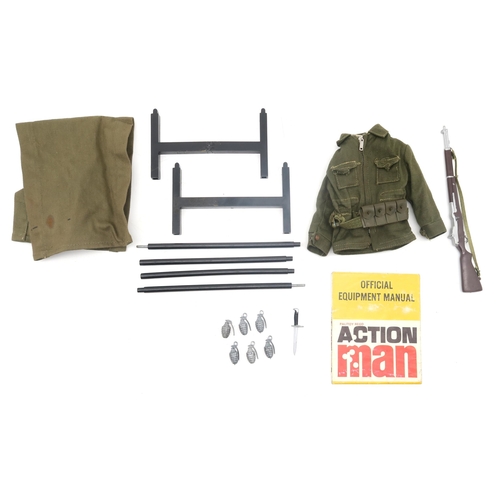 360 - Two vintage Action Man figures by Palitoy under license from Hasbro © 1964, each with dog tag; ... 