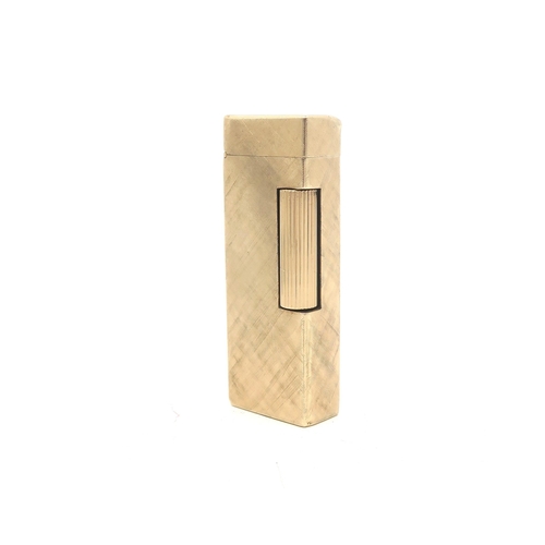 363 - A Dunhill 14K gold-cased cigarette lighter, the base marked 