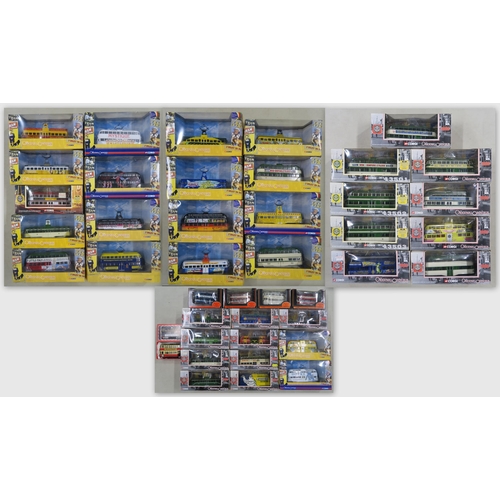 397 - A collection of boxed Corgi die-cast model trams, comprising a large quantity of Classics series Bla... 