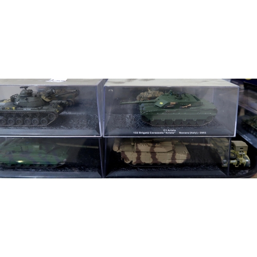 407 - A large quantity of Combat Tanks Collection scale model vehicles, with accompanying magazines publis... 