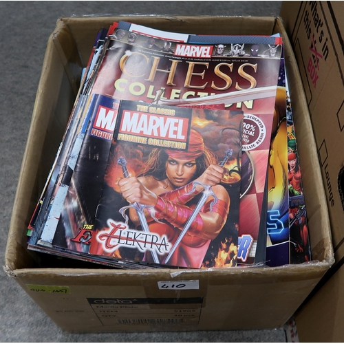 410 - A large quantity of boxed Marvel Movie Collection superhero figurines produced by Eaglemoss Publicat... 