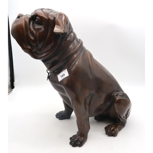 169 - A bronze model of a Bulldog