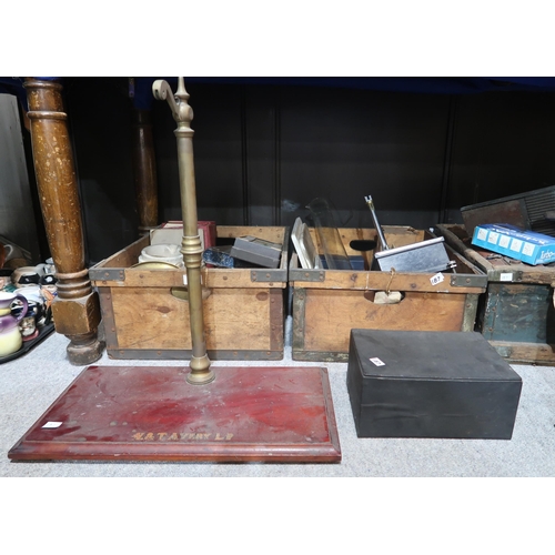 187 - A collection of chemist accessories including pestle and mortars, microscope slides, pill making equ... 