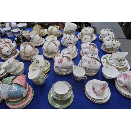 227 - A large quantity of decorative tea wares including Royal Albert, Duchess, Colclough, Royal Standard,... 