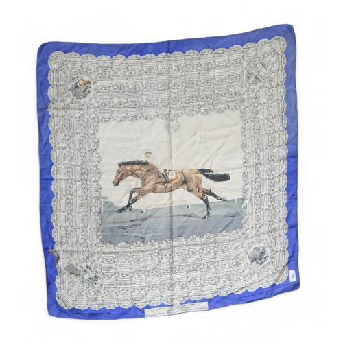 247 - Horse Racing Interest: Welch, Margetson & Co. Ltd London, a silk scarf depicting Winners of the ... 