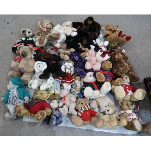 257 - Five boxes of plush teddy bears including Kyle bears