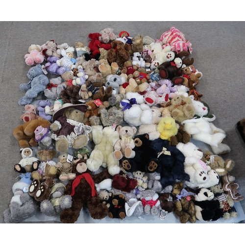 259 - Five boxes of plush bears and others