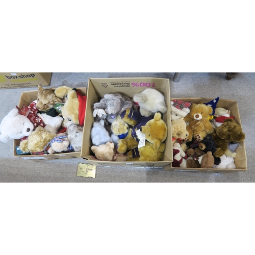 268 - A quantity of large plush teddy bears