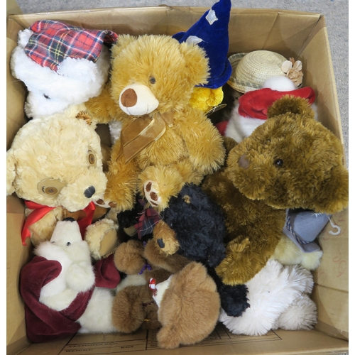 268 - A quantity of large plush teddy bears