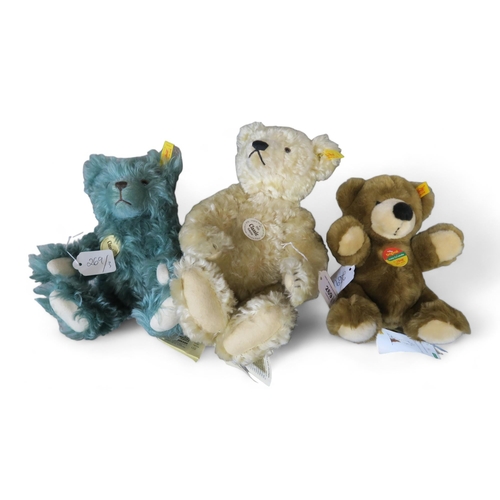 269 - Two Classic Steiff bears including numbers 28, 35 and a Cosy Friends bear