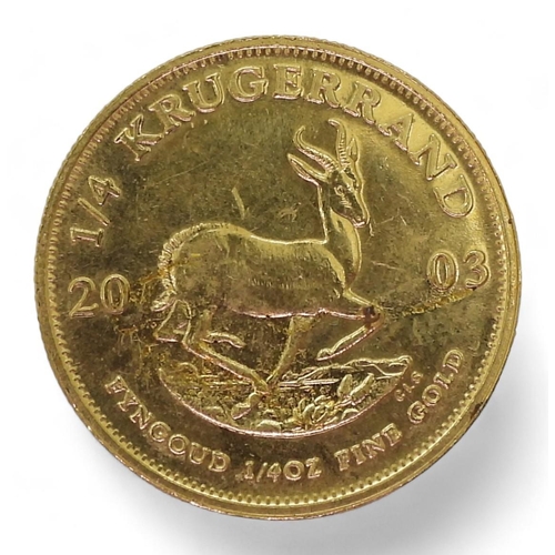 283 - South Africa Republic (1961-date) ¼ Ounce Krugerrand 2003Obverse Left facing portrait of Stephanus J... 