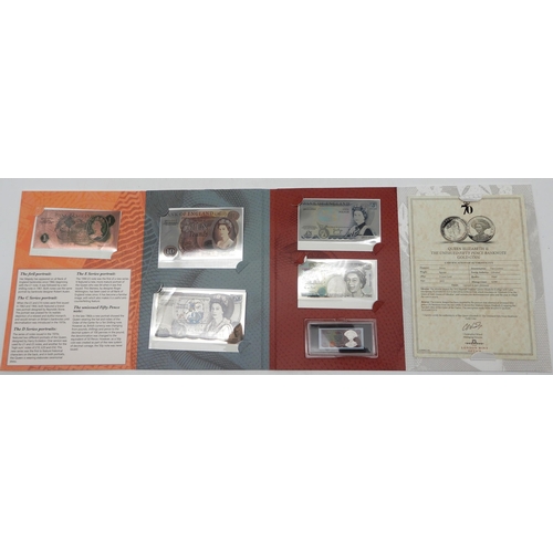 285B - Queen Elizabeth II The Platinum Jubilee Banknote Collection including 2022 The Unissued Fifty Pence ... 