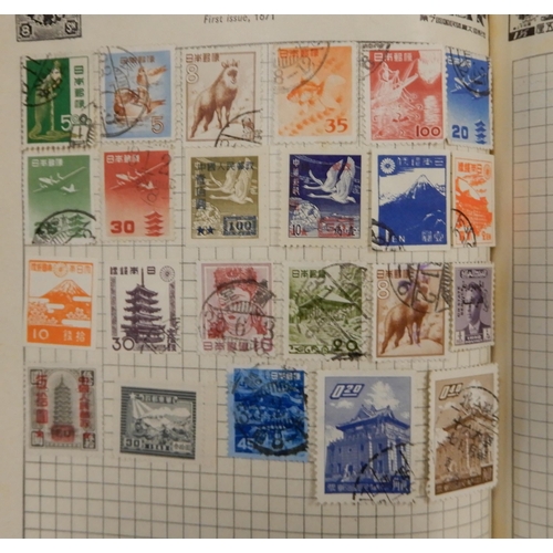 296 - A lot comprising The Improved Stamp Album SG containing a worldwide collection together with a stock... 