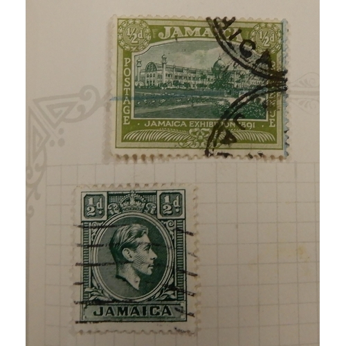 296 - A lot comprising The Improved Stamp Album SG containing a worldwide collection together with a stock... 