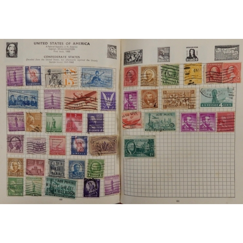 296 - A lot comprising The Improved Stamp Album SG containing a worldwide collection together with a stock... 