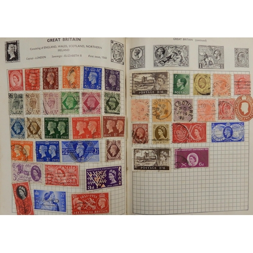 296 - A lot comprising The Improved Stamp Album SG containing a worldwide collection together with a stock... 