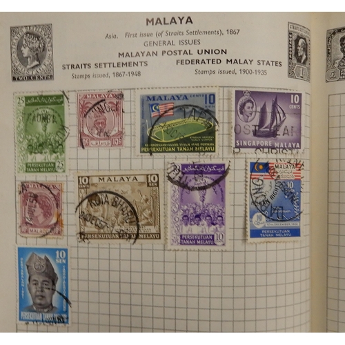 296 - A lot comprising The Improved Stamp Album SG containing a worldwide collection together with a stock... 