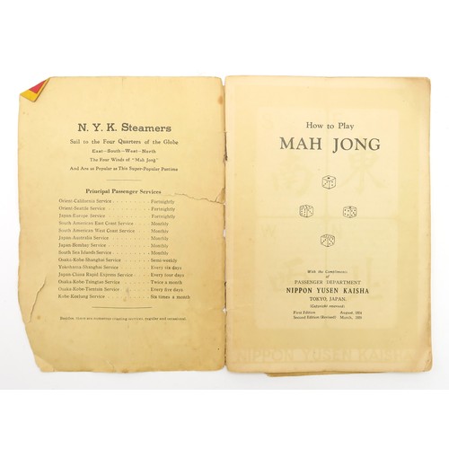 2669F - AN EARLY-20th CENTURY JAPANESE MAH-JONG SETProvided 