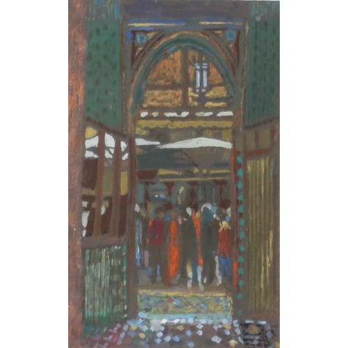 975 - CYNTHIA WALL (ENGLISH 1927-2012) ARCADE VERONA Oil on board, 12 x 7.5cm Title inscrib... 