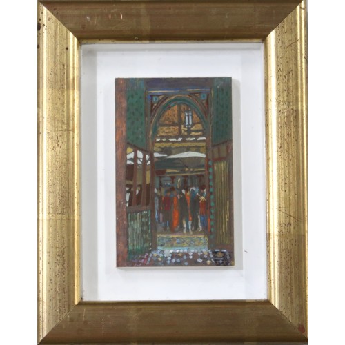 975 - CYNTHIA WALL (ENGLISH 1927-2012) ARCADE VERONA Oil on board, 12 x 7.5cm Title inscrib... 