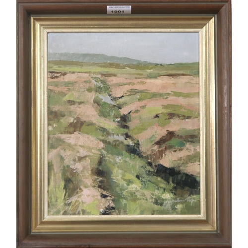 1001 - PERPETUA POPE (ENGLISH 1916-2013) MOORLAND STREAM Oil on board, signed lower right, 29 x 24cm... 