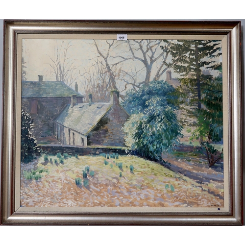 1006 - HENRY EDWARD 'TED' ODLING (BRITISH 1921-2007) CULCREUCH STABLES Oil on board, signed lower... 