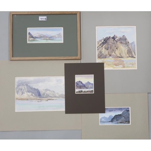 1012 - ELIZABETH HARVEY ODLING (SCOTTISH 1924-2003) NORWEGIAN LANDSCAPE Watercolour, signed lower left, dat... 