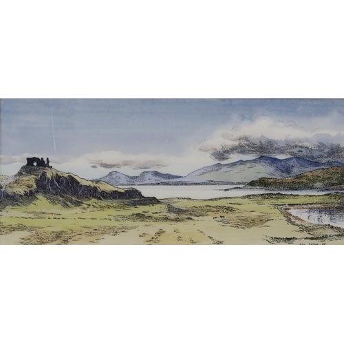 1013 - ELIZABETH HARVEY ODLING (SCOTTISH 1924-2003) ACHADUN CASTLE, LISMORE Mixed media, signed lower right... 