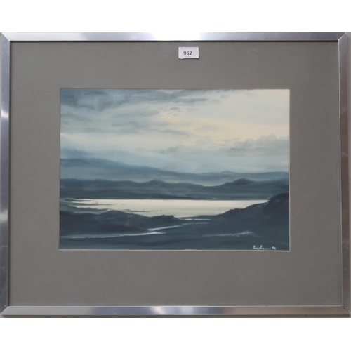 962 - SCOTTISH SCHOOL  LOCH VIEW Gouache, signed lower right, 30 x 43cm ... 