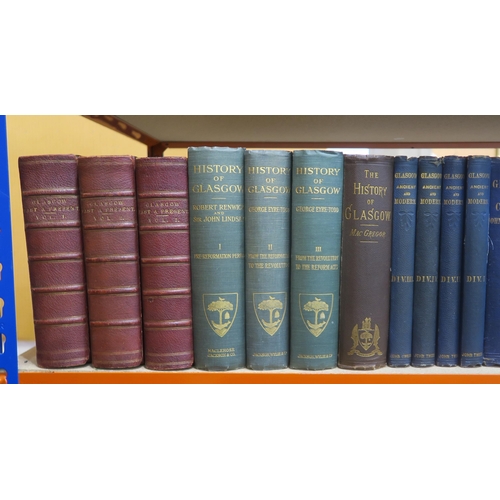 554 - GLASGOW ANTIQUARIANA collection of 8vo volumes, includingGlasgow Past and PresentDavid Robertson and... 