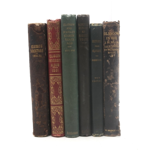 556 - The Glasgow Directory for 1834-35Together with five assorted 12mo volumes on Glasgow (6)... 