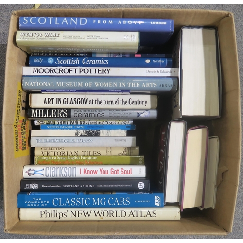 559 - A sizable quantity of art reference books, including titles on Scottish art and decorative ceramics,... 