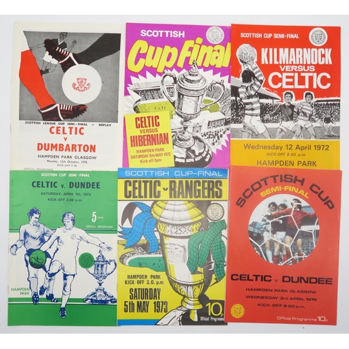 564 - A collection of 1960s-70s Scottish Cup/League Cup Quarter/Semi/Final programmes, together with some ... 