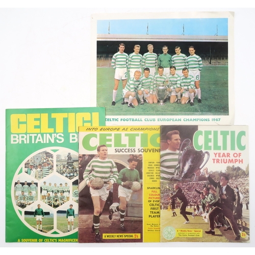 565 - The Lisbon Lions: a programme for the 1967 European Cup Final at the Estadio Nacional, Lisbon; toget... 