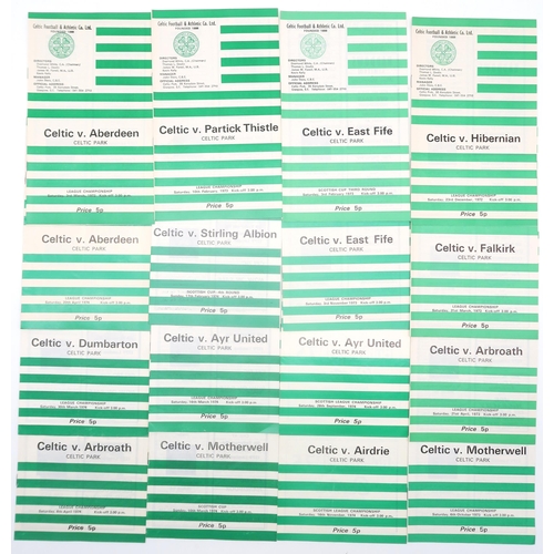 566 - A collection of Celtic F.C. match programmes, early-1960s to late-1970s