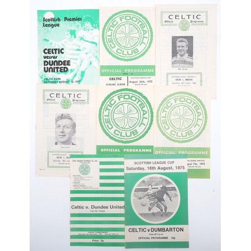 566 - A collection of Celtic F.C. match programmes, early-1960s to late-1970s