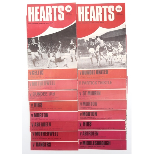 568 - An extensive collection of Heart of Midlothian (Hearts) League Cup football programmes, spanning the... 