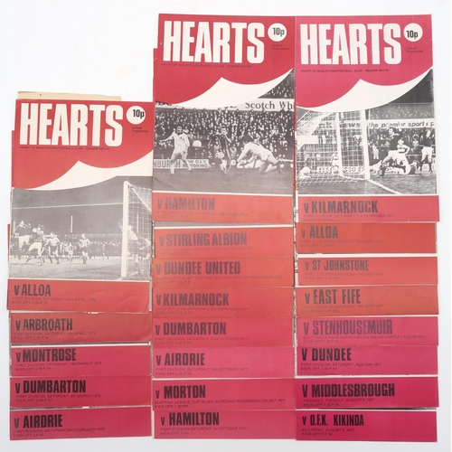 568 - An extensive collection of Heart of Midlothian (Hearts) League Cup football programmes, spanning the... 