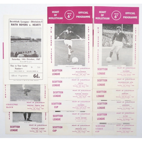 568 - An extensive collection of Heart of Midlothian (Hearts) League Cup football programmes, spanning the... 