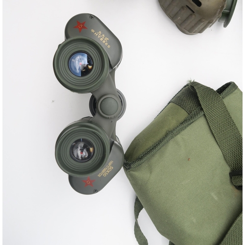 586 - Three various pairs of West German Military-Marine binoculars by Steiner, a similar pair by Bosile a... 