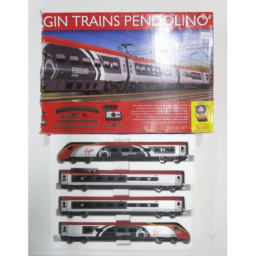 629 - A boxed Hornby 00-gauge R1155 Virgin Trains Pendolino set, together with a quantity of further 00-lo... 