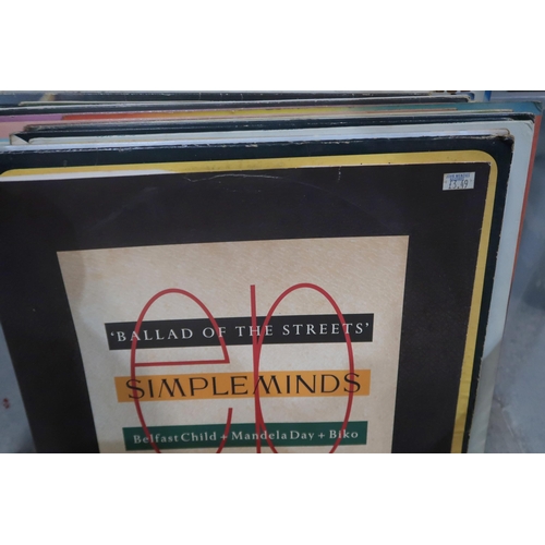 425 - VINYL RECORDS a box of pop and rock vinyl LP records