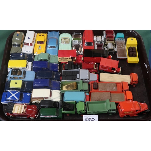 630 - A large and mixed collection of diecast model vehicles, with examples by the Danbury Mint, Vanguards... 