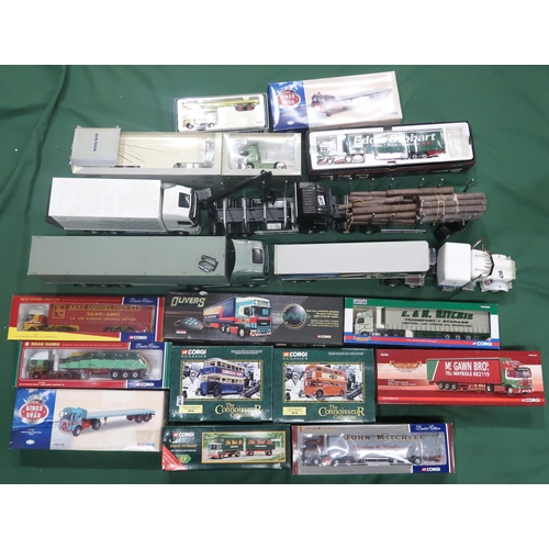 638 - A quantity of boxed Corgi diecast model vehicles, to include haulage lorries in Eddie Stobart, Brian... 