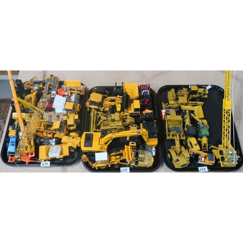 639 - A collection of diecast model construction vehicles, to include examples by Joal, Norscot, Siku and ... 