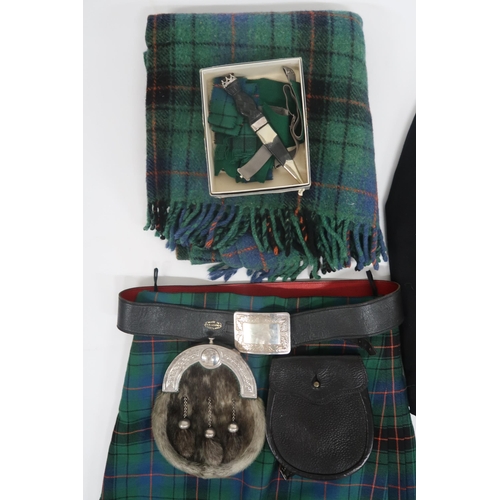 An ancient Davidson tartan kilt, approx 34