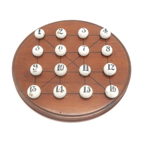 2641 - TWO NUMERICAL PUZZLES BY JAQUES, LONDONThe first for sixteen numbers, the mahogany board measuring a... 