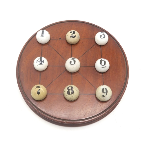 2641 - TWO NUMERICAL PUZZLES BY JAQUES, LONDONThe first for sixteen numbers, the mahogany board measuring a... 